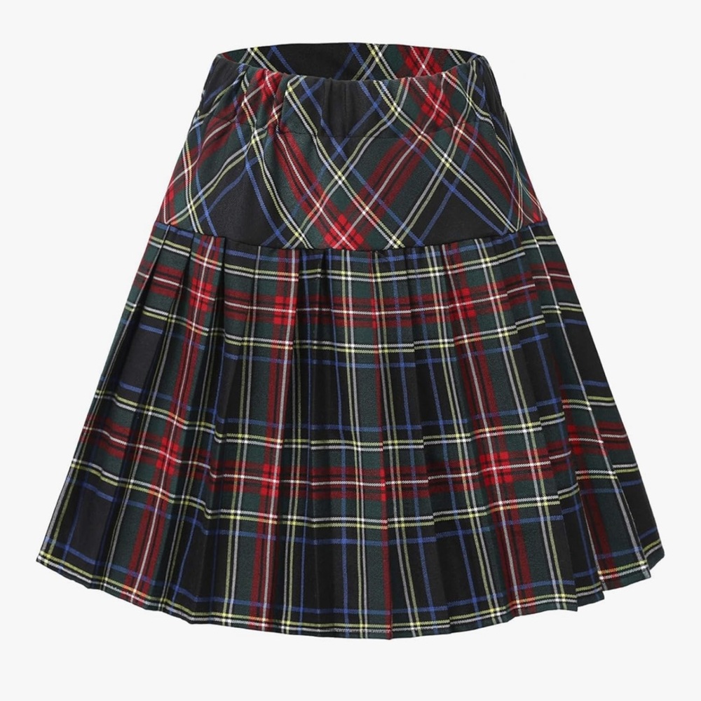 Tartan plaid mini skirt
